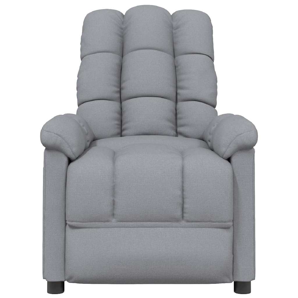 Poltrona Massaggiante in Tessuto Grigio Chiaro