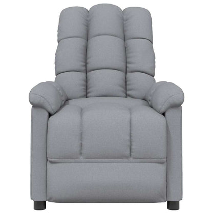 Poltrona Massaggiante in Tessuto Grigio Chiaro