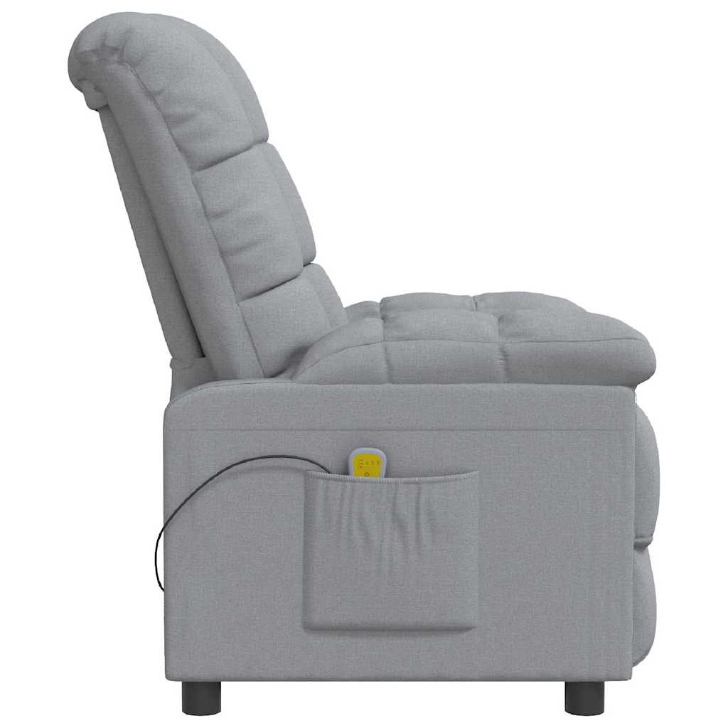 Poltrona Massaggiante in Tessuto Grigio Chiaro