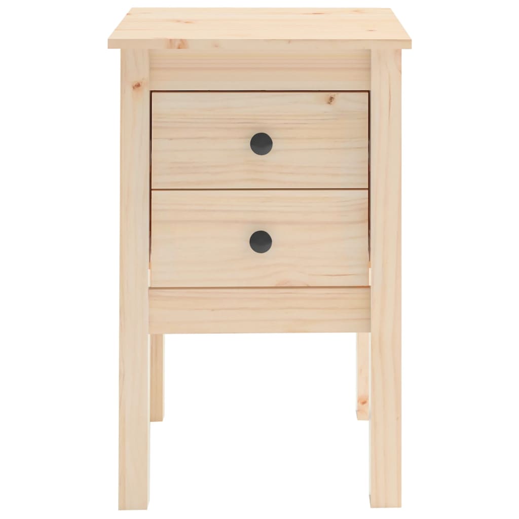 Comodino 40x35x61,5 cm in Legno Massello di Pino - homemem39