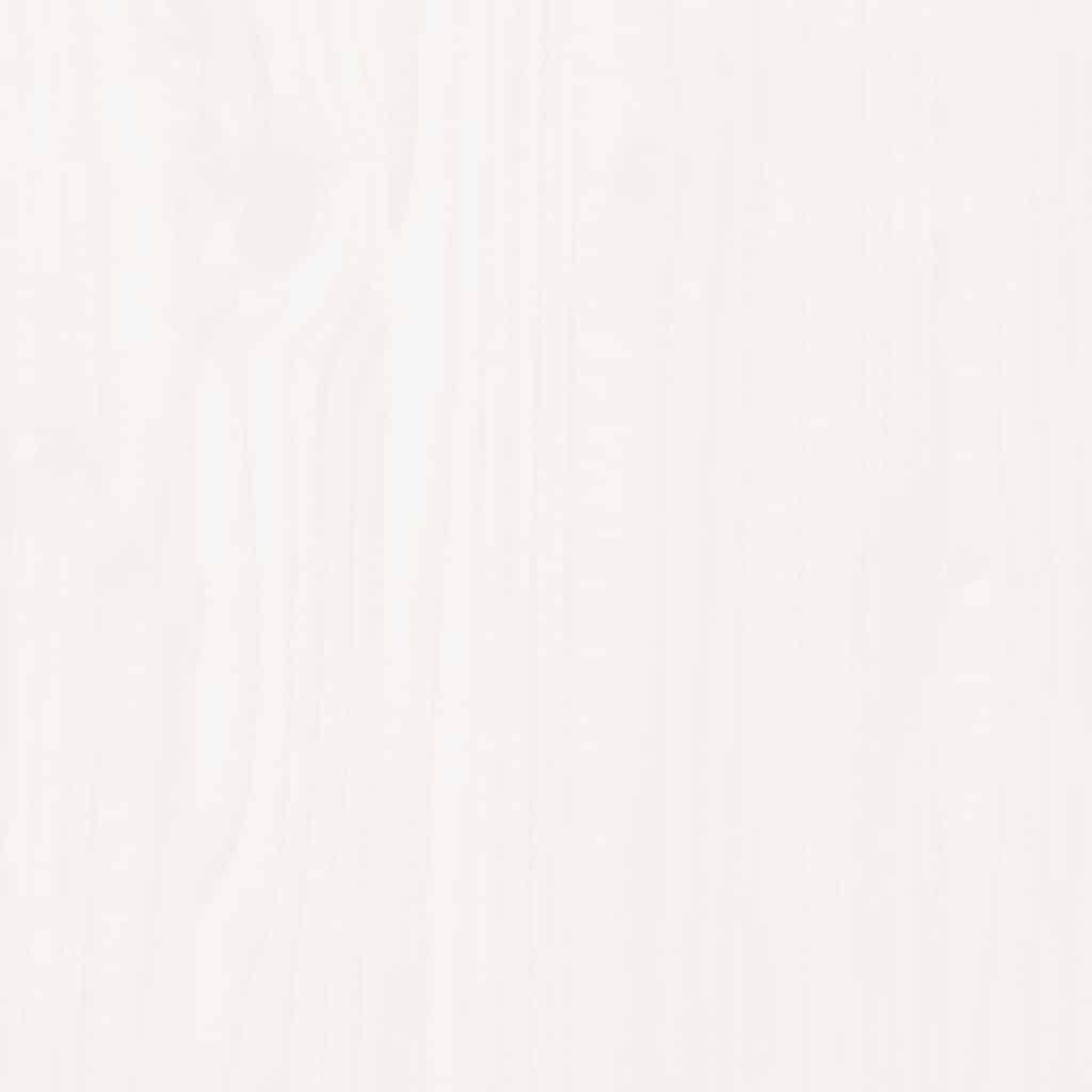 Comodino Bianca 40x35x61,5 cm in Legno Massello di Pino - homemem39