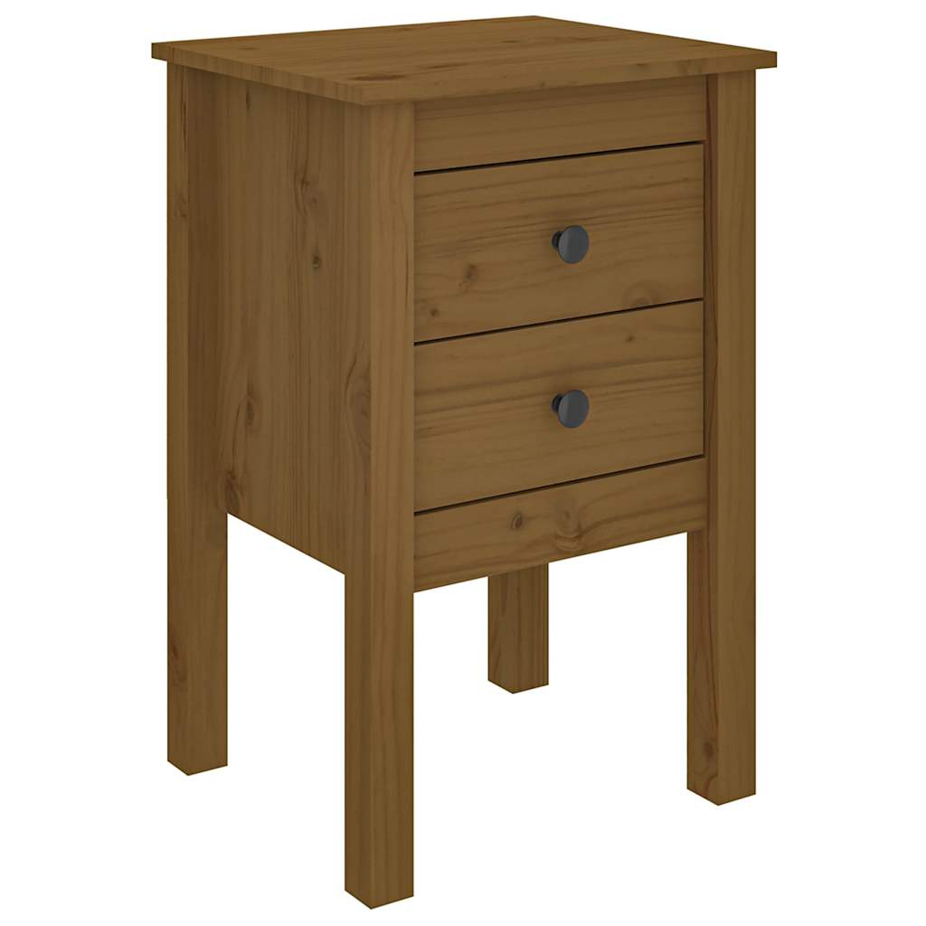 Comodini 2 pz ambra 40x35x61,5 cm in Legno Massello di Pino - homemem39