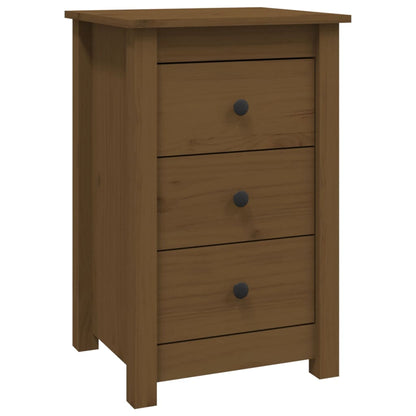 Comodini 2 pz ambra 40x35x61,5 cm in Legno Massello di Pino