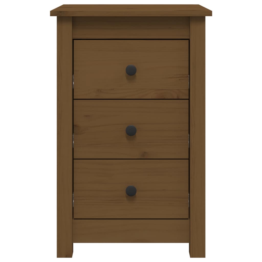 Comodini 2 pz ambra 40x35x61,5 cm in Legno Massello di Pino