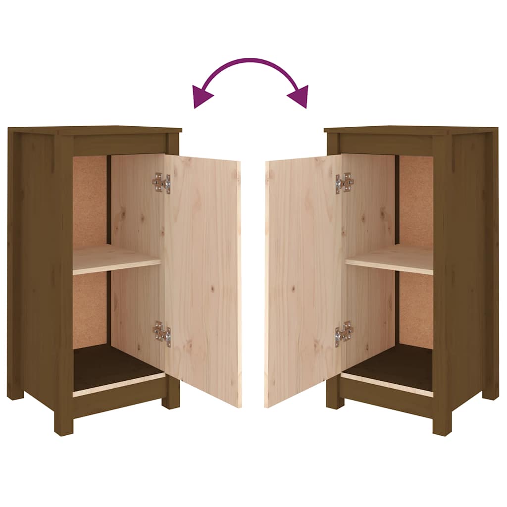 Credenza ambra 39x35x80 cm in Legno Massello di Pino - homemem39