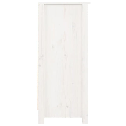 Credenze 2 pz Bianche 40x35x80 cm in Legno Massello di Pino - homemem39