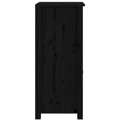 Credenze 2 pz Nere 40x35x80 cm in Legno Massello di Pino - homemem39