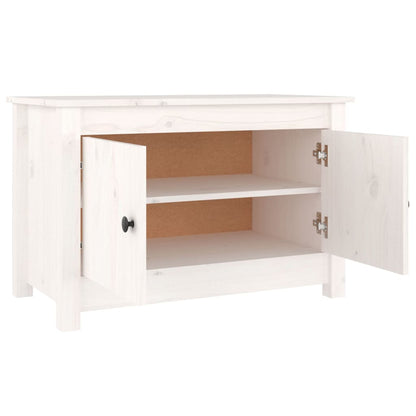 Scarpiera Bianca 70x38x45,5 cm in Legno Massello di Pino - homemem39