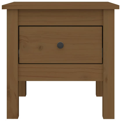 Tavolini 2 pz Ambrati 40x40x39 cm Legno Massello di Pino