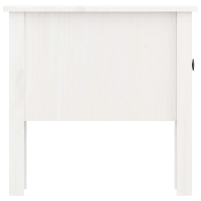 Tavolino Bianco 50x50x49 cm Legno Massello di Pino