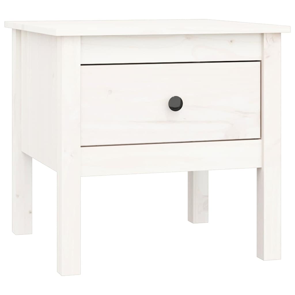 Tavolini 2 pz Bianchi 50x50x49 cm Legno Massello di Pino