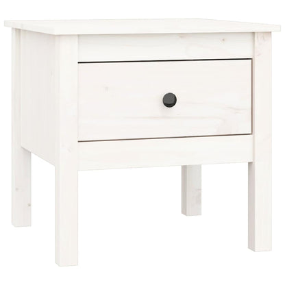 Tavolini 2 pz Bianchi 50x50x49 cm Legno Massello di Pino