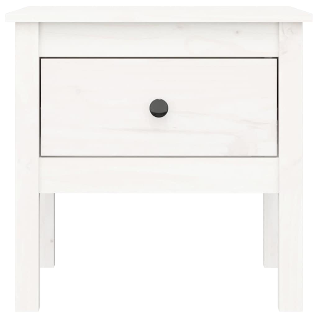 Tavolini 2 pz Bianchi 50x50x49 cm Legno Massello di Pino
