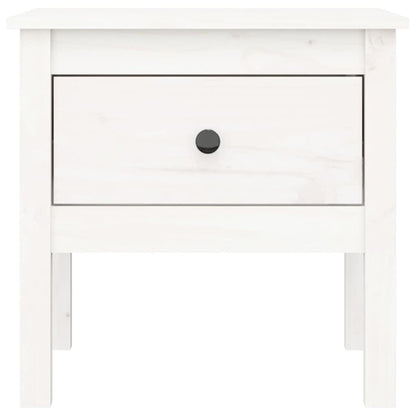 Tavolini 2 pz Bianchi 50x50x49 cm Legno Massello di Pino