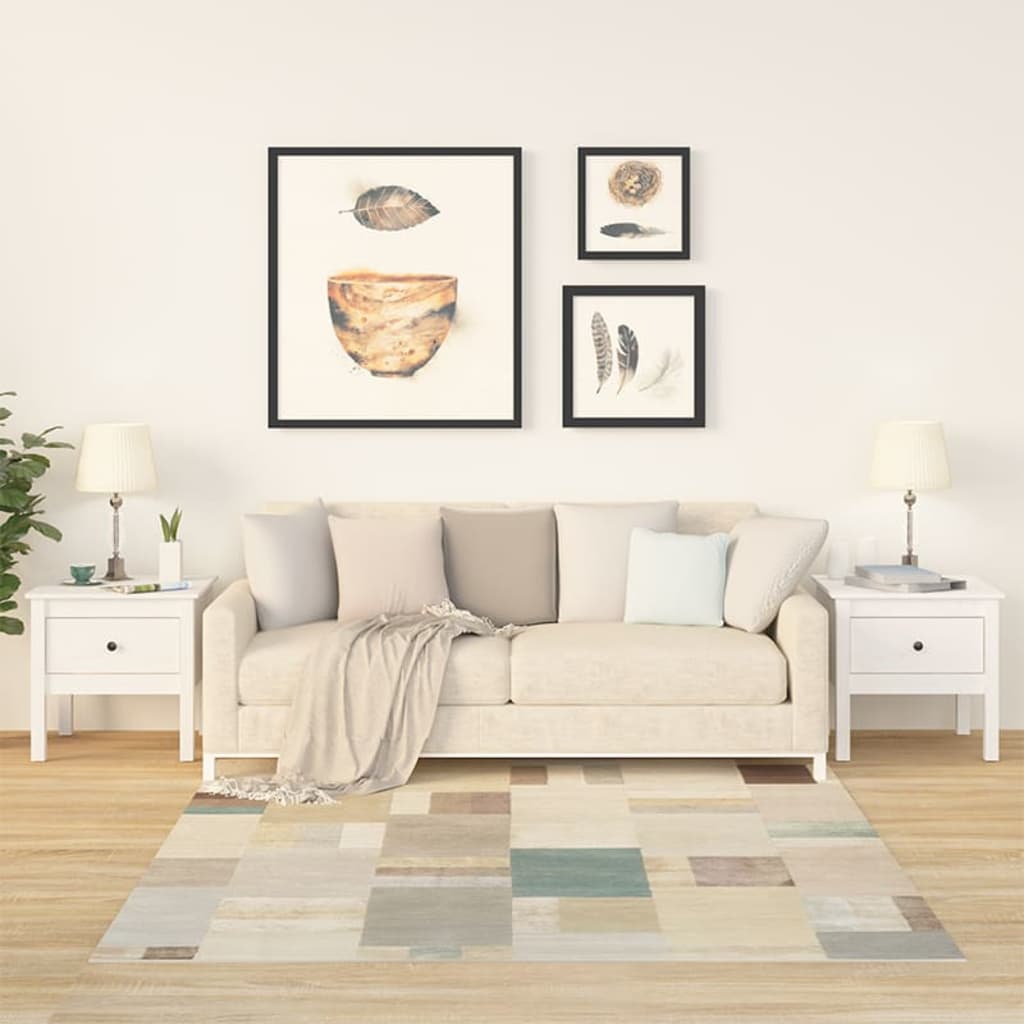 Tavolini 2 pz Bianchi 50x50x49 cm Legno Massello di Pino - homemem39