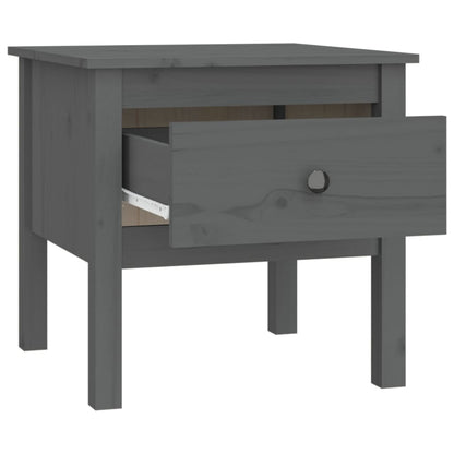 Tavolino Grigio 50x50x49 cm Legno Massello di Pino - homemem39