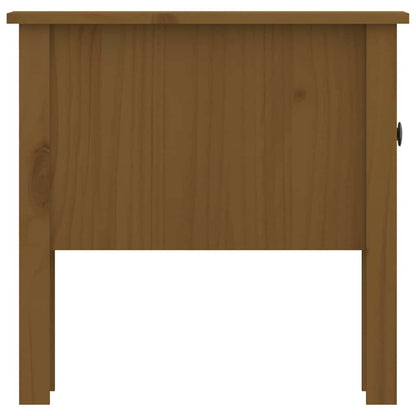 Tavolini 2 pz Marrone Ambrato 50x50x49cm Legno Massello di Pino