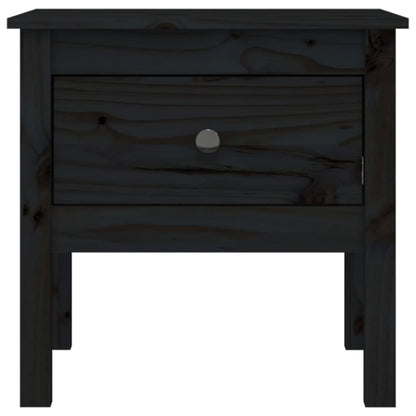 Tavolino Nero 50x50x49 cm Legno Massello di Pino - homemem39