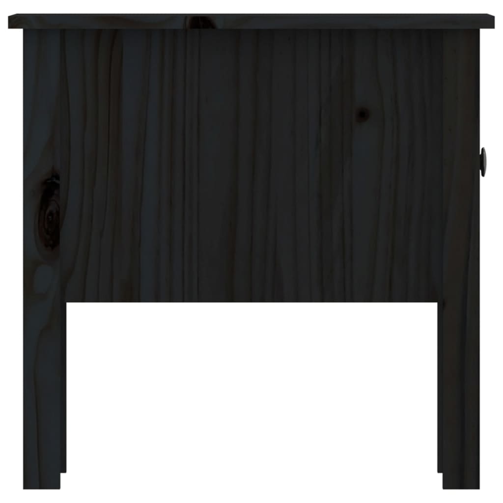 Tavolino Nero 50x50x49 cm Legno Massello di Pino - homemem39