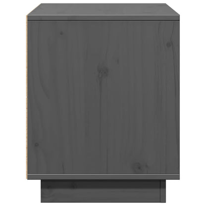 Mobile Porta TV Grigio 74x35x44 cm in Legno Massello di Pino