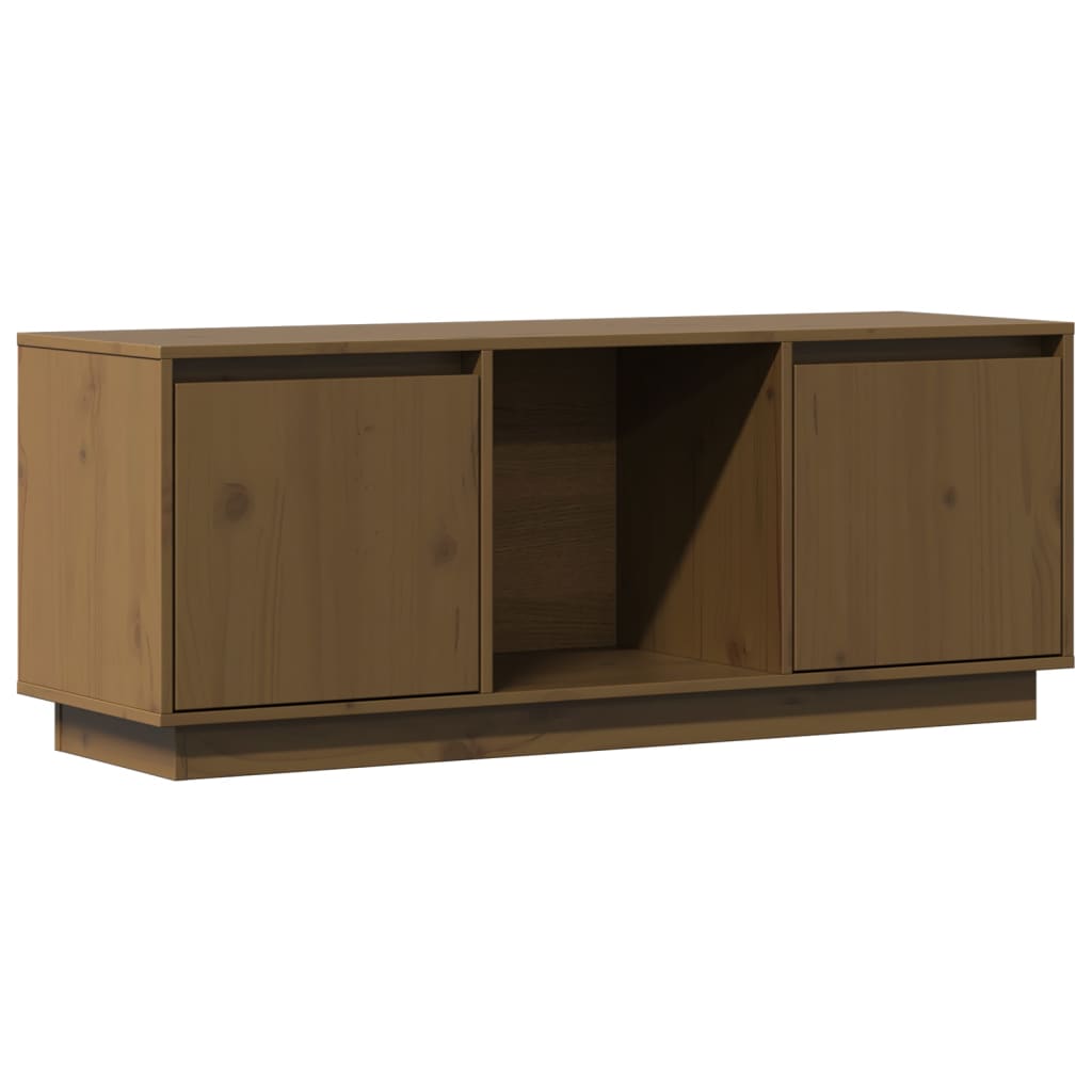 Mobile Porta TV Ambra 110,5x35x44 cm in Legno Massello di Pino - homemem39