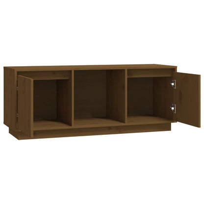 Mobile Porta TV Ambra 110,5x35x44 cm in Legno Massello di Pino