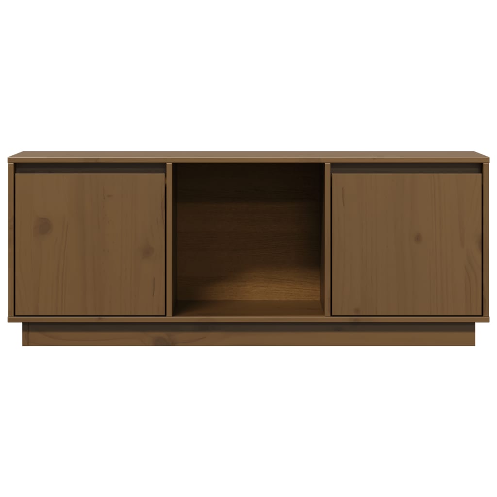 Mobile Porta TV Ambra 110,5x35x44 cm in Legno Massello di Pino - homemem39