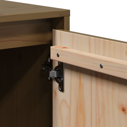 Mobile Porta TV Ambra 110,5x35x44 cm in Legno Massello di Pino - homemem39