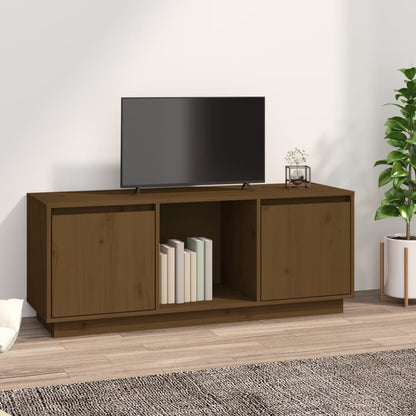 Mobile Porta TV Ambra 110,5x35x44 cm in Legno Massello di Pino