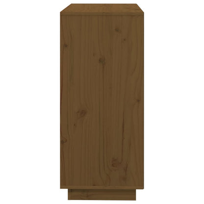 Credenza Marrone Ambrato 74x35x80 cm in Legno Massello di Pino - homemem39