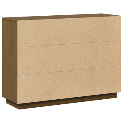 Credenza Marrone Ambrato 110,5x35x80 cm Legno Massello di Pino - homemem39