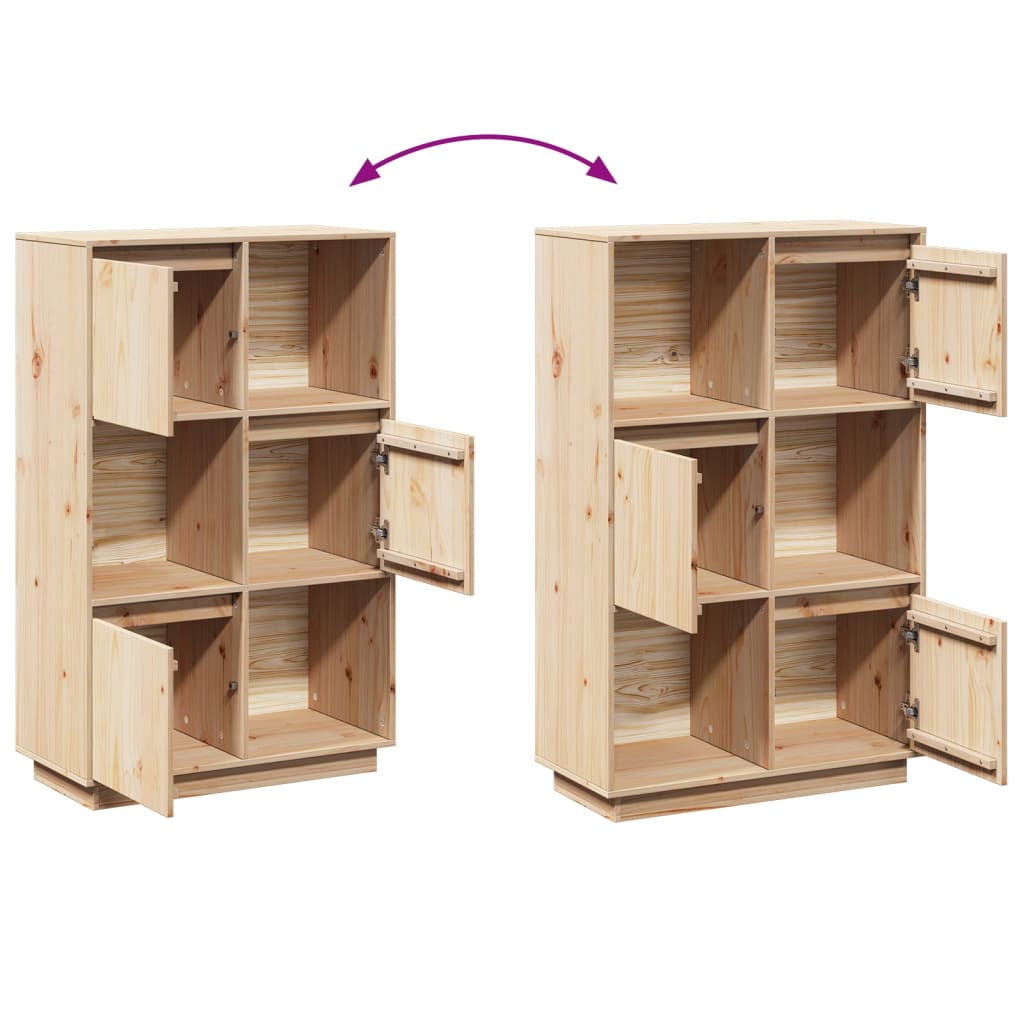 Credenza 74x35x117 cm in Legno Massello di Pino - homemem39