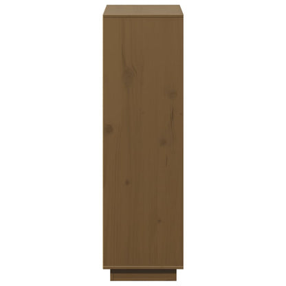 Credenza Marrone Ambrato 110,5x35x117 cm Legno Massello di Pino - homemem39