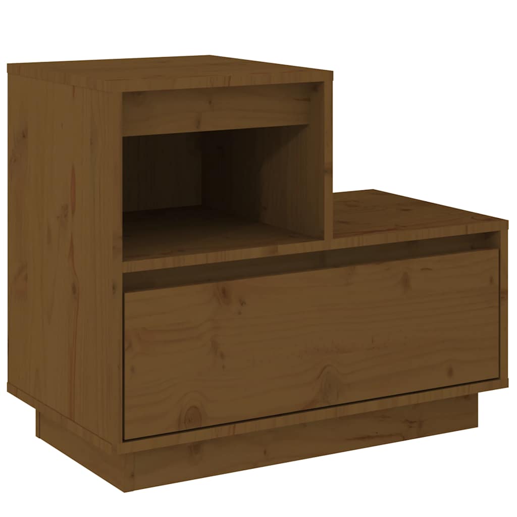 Comodini 2 pz Marrone Ambrato 60x34x51 cm in Legno di Pino - homemem39