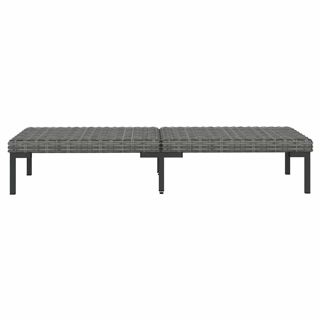 Set Divani Giardino 9 pz con Cuscini in Polyrattan Grigio Scuro