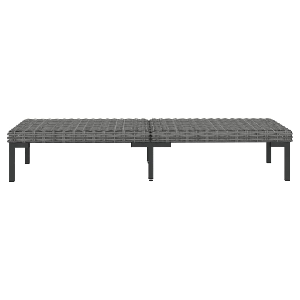 Set Divani da Giardino 9 pz con Cuscini Polyrattan Grigio Scuro | homemem39