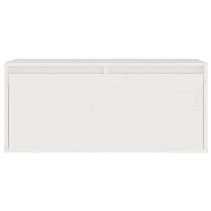 Mobili Porta TV 2 pz Bianchi in Legno Massello di Pino