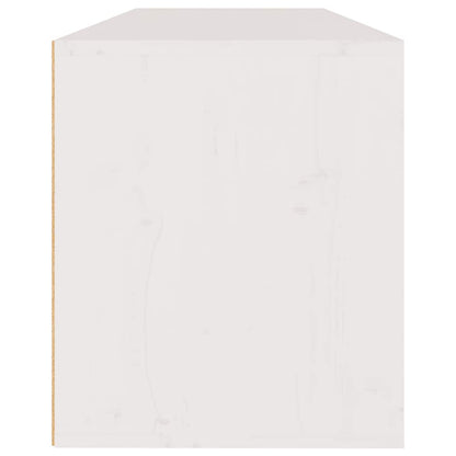 Set Mobile TV 3 pz bianco in legno massello di pino