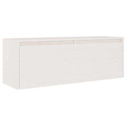 Mobili Porta TV 6 pz Bianchi in Legno Massello di Pino