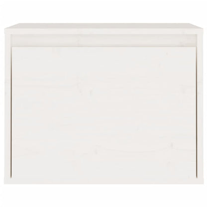 Mobili Porta TV 7 pz Bianchi in Legno Massello di Pino