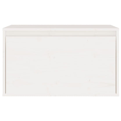 Mobili Porta TV 7 pz Bianchi in Legno Massello di Pino