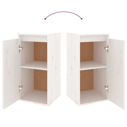 Mobili Porta TV 5 pz Bianchi in Legno Massello di Pino