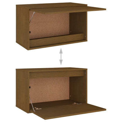 Mobili Porta TV 5 pz ambra in Legno Massello di Pino