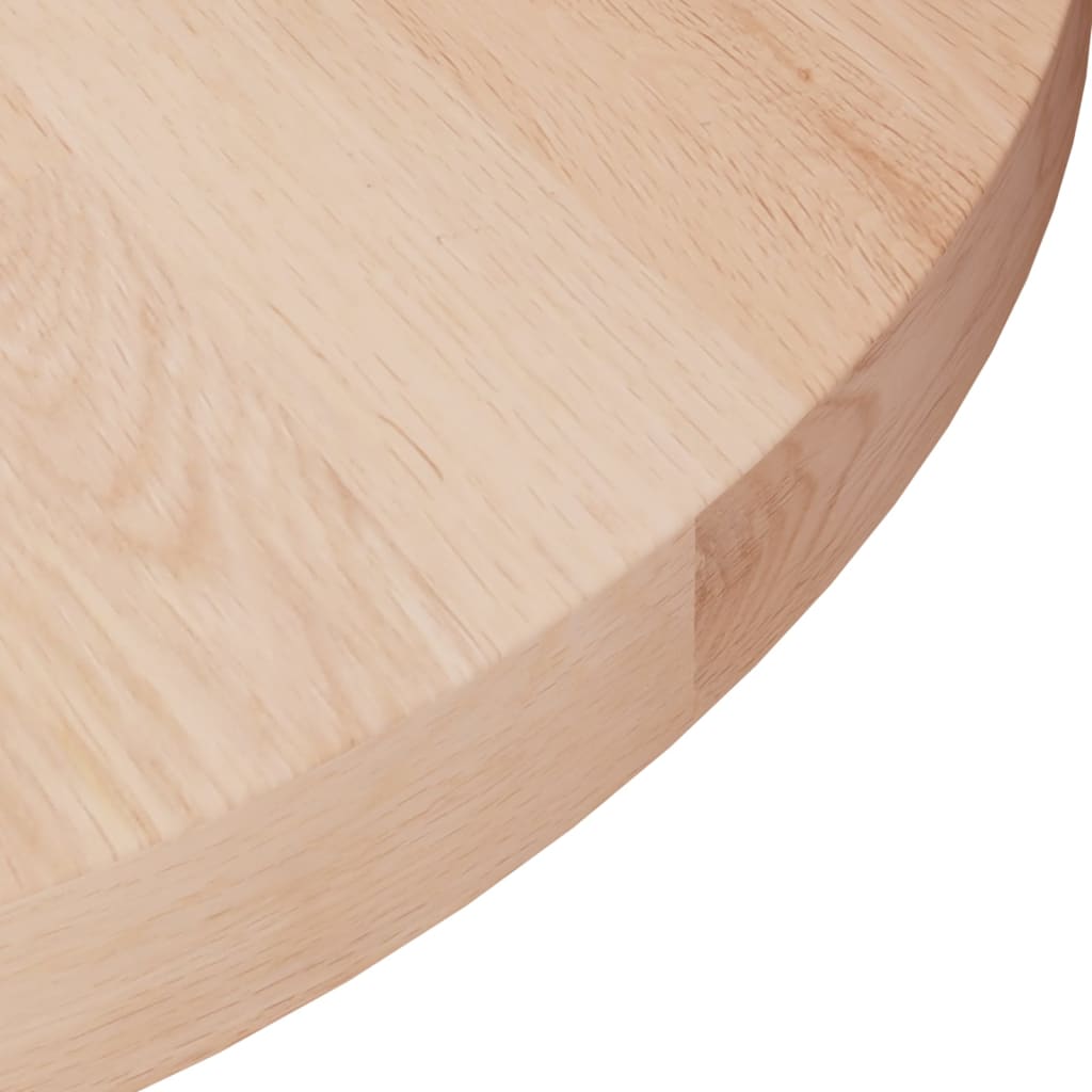 Piano Tavolo Rotondo Ø50x2,5 cm Massello di Rovere Non Trattato | homemem39