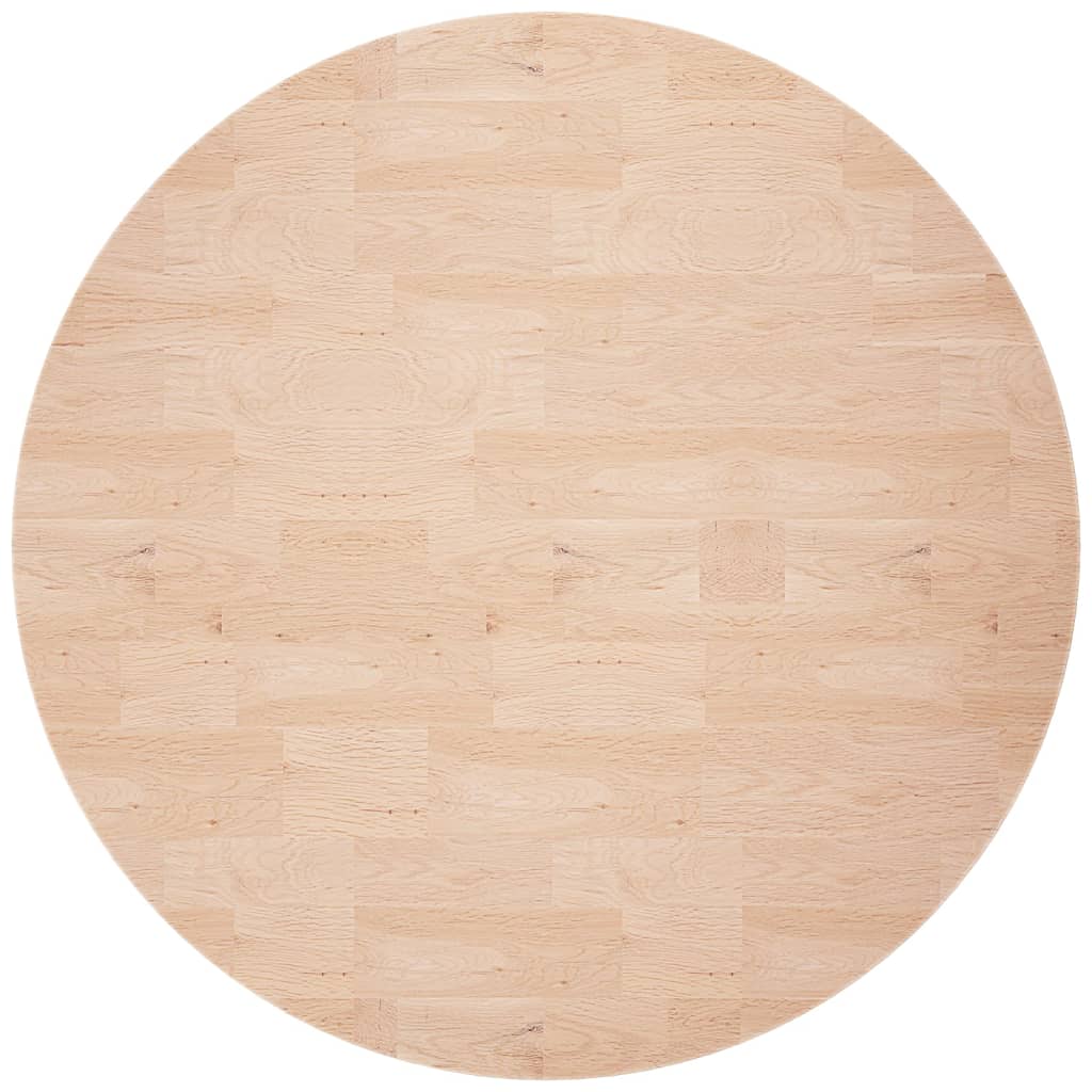 Piano Tavolo Rotondo Ø70x2,5 cm Massello di Rovere Non Trattato | homemem39