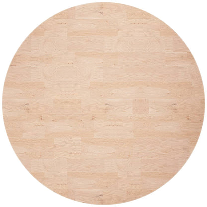 Piano Tavolo Rotondo Ø80x2,5 cm Massello di Rovere Non Trattato | homemem39