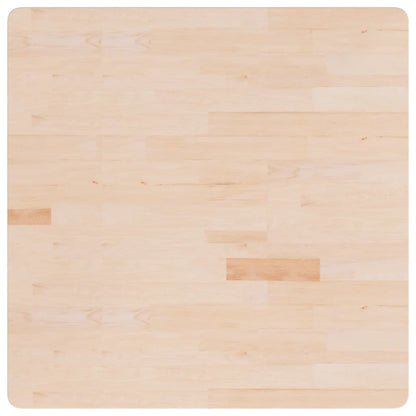Piano Tavolo Quadrato 90x90x1,5 cm Massello Rovere Non Trattato
