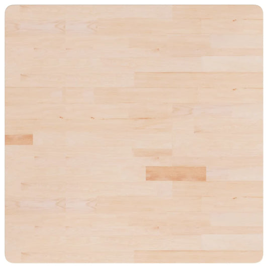 Piano Tavolo Quadrato 90x90x1,5 cm Massello Rovere Non Trattato
