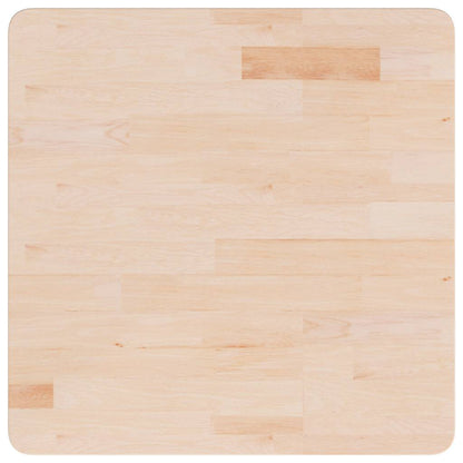 Piano Tavolo Quadrato 60x60x2,5 cm Massello Rovere Non Trattato