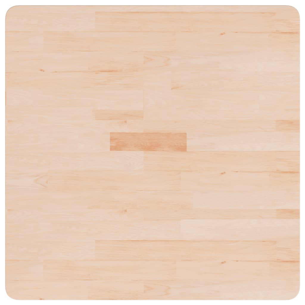 Piano Tavolo Quadrato 70x70x2,5 cm Massello Rovere Non Trattato | homemem39